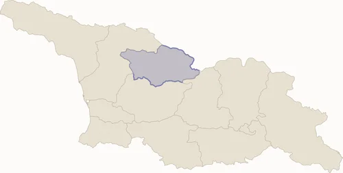 Map highlighting the Racha wine region in Georgia